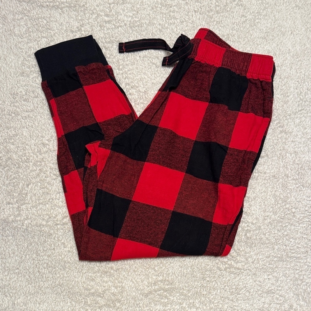 π EUC Unisex Old Navy Red & Black Buffalo Plaid Pajama Pants β Size S - Picture 9 of 9